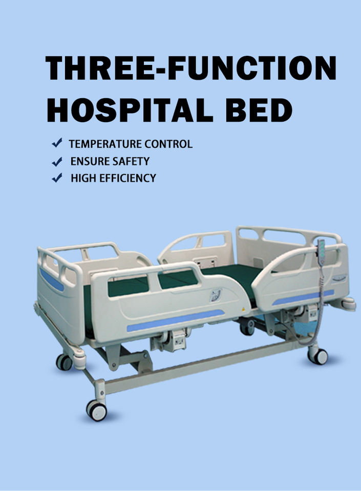 High Quality Electric Adjustment Hospital Bed 3 Functions Plastic Nursing Bed Patient Care Clinic Care Bed