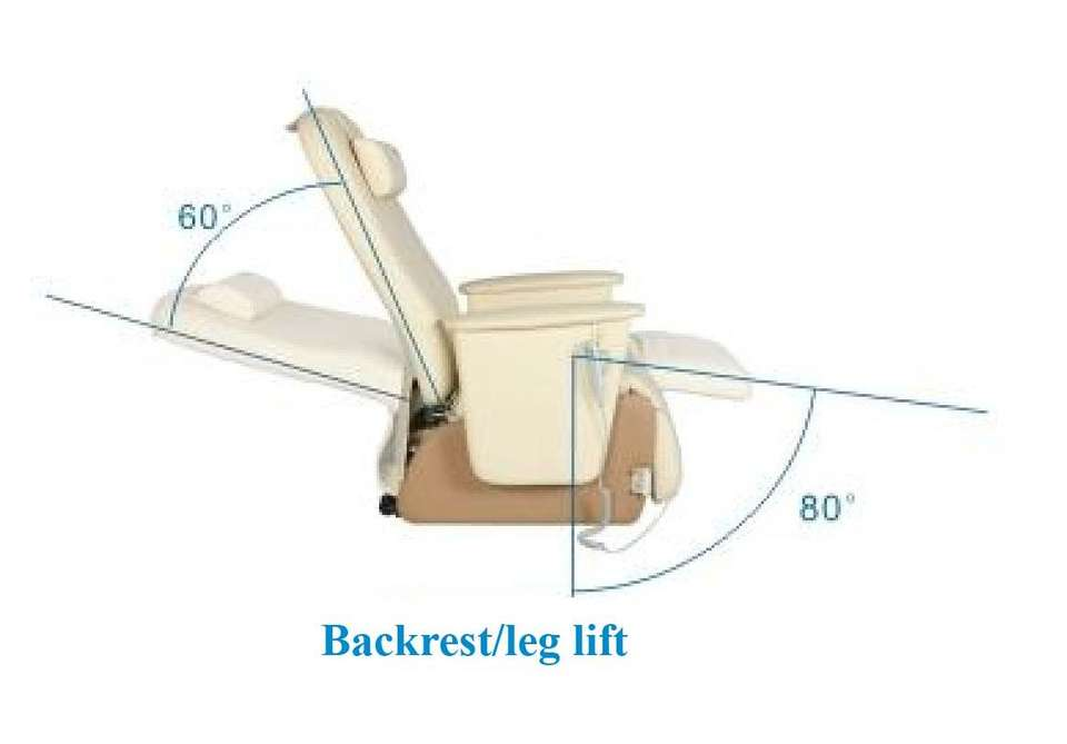 Advanced Medical Hemodialysis Chair for Hospitals Ergonomic Design Easy to Clean Surface & Safety Lock