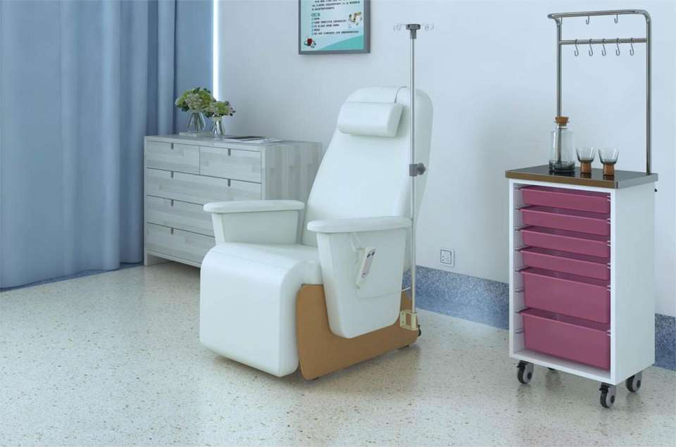Advanced Medical Hemodialysis Chair for Hospitals Ergonomic Design Easy to Clean Surface & Safety Lock