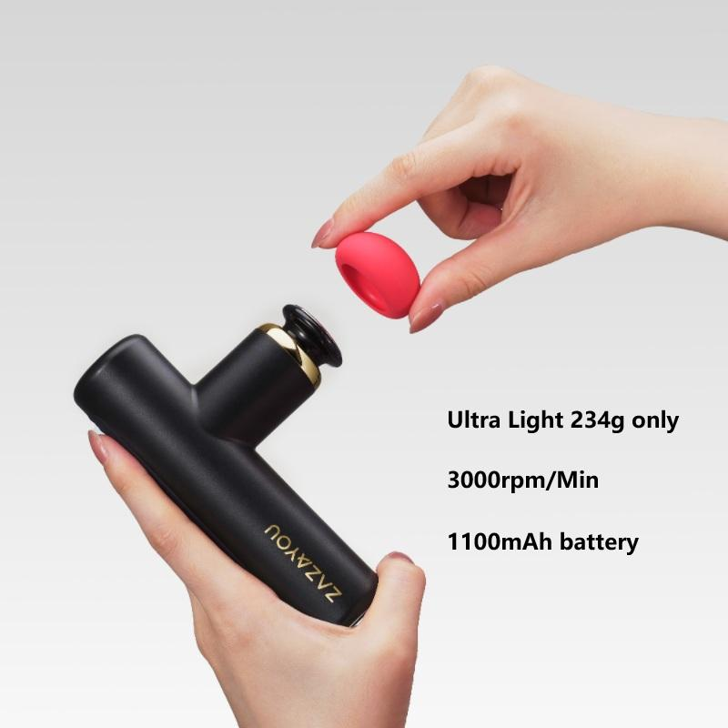 New Arrival Pocket-Sized Deep Tissue Vibration Powerful Fascia Gun Muscle Massage Gun Mini with 3 Massage Heads
