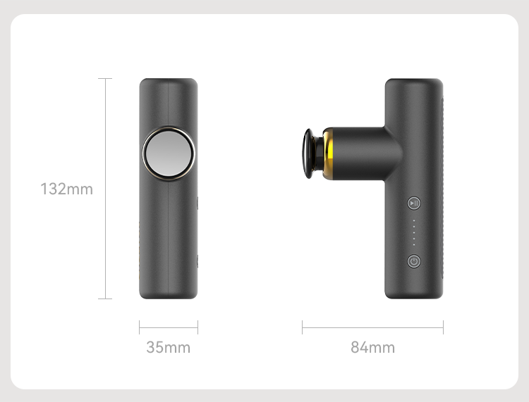 New Arrival Pocket-Sized Deep Tissue Vibration Powerful Fascia Gun Muscle Massage Gun Mini with 3 Massage Heads