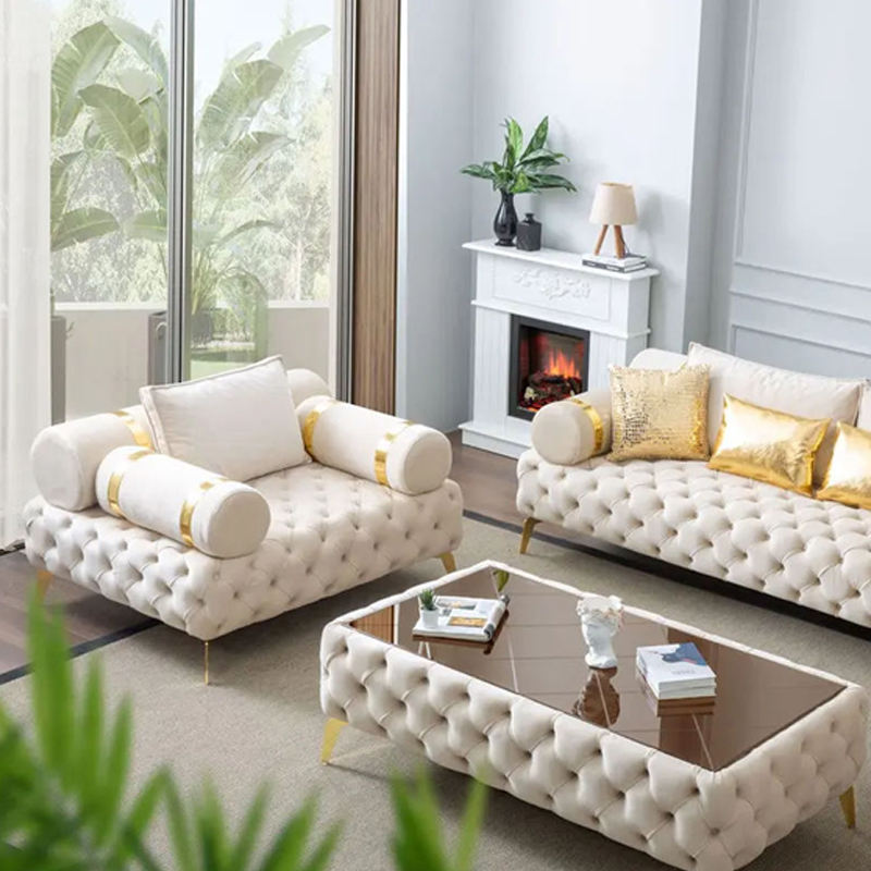 Contemporary Luxury Genuine Leather Sponge Filled Living Room Furniture Large Corner Sectional 3 2 1 Seater Sofa Set