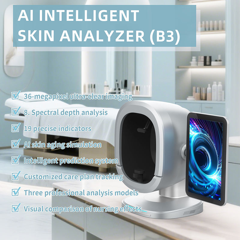 Essential For Beginner Beauty Salons AI Magic 3D Mirror Face Analysis System B3 Analyzer Scanner for Beauty Salon Use