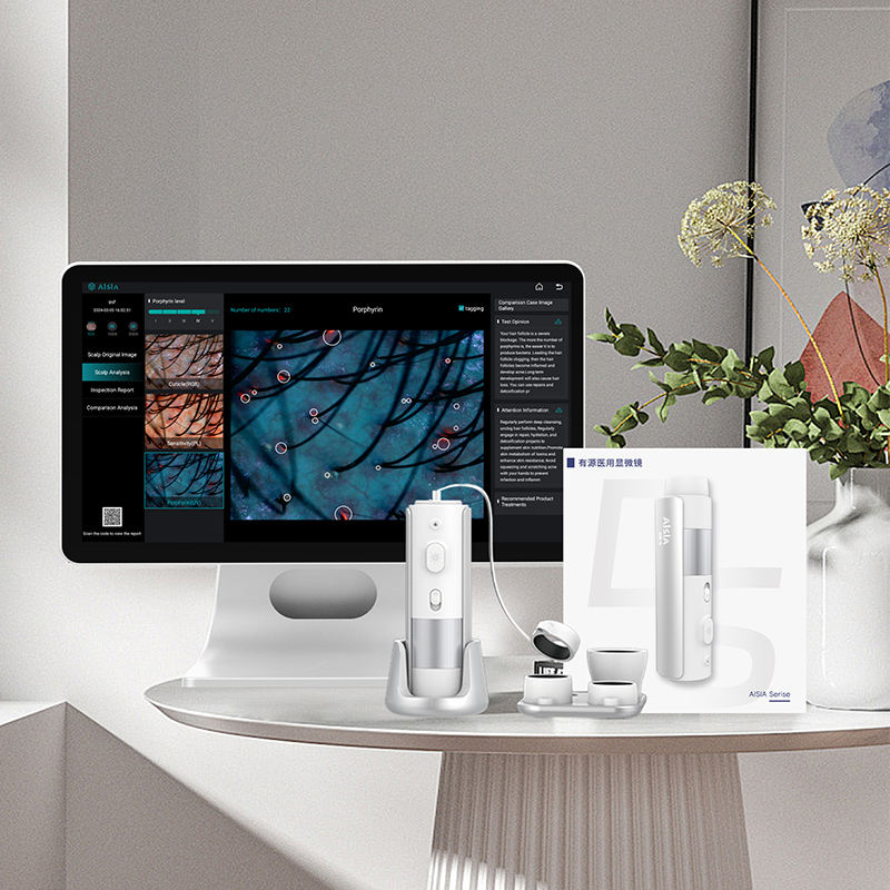 Professional Hair Mirror Scalp Analyzer Hair Follicle Analyzer with Pigmentation Blood Scab Diagnosis