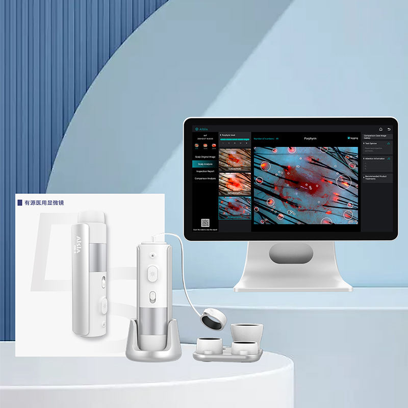 Professional Hair Mirror Scalp Analyzer Hair Follicle Analyzer with Pigmentation Blood Scab Diagnosis