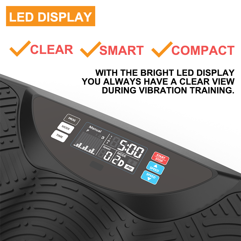 HSM Factory Portable Vibration Plate Machine Whole Body Shaper for Home Use Fitness & Massage Features