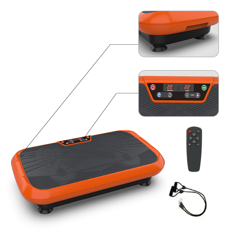 HSM Factory Remote Control Exercise Equipment for Home Workout Use Electromagnetic Vibration Platform with Elastic Rope