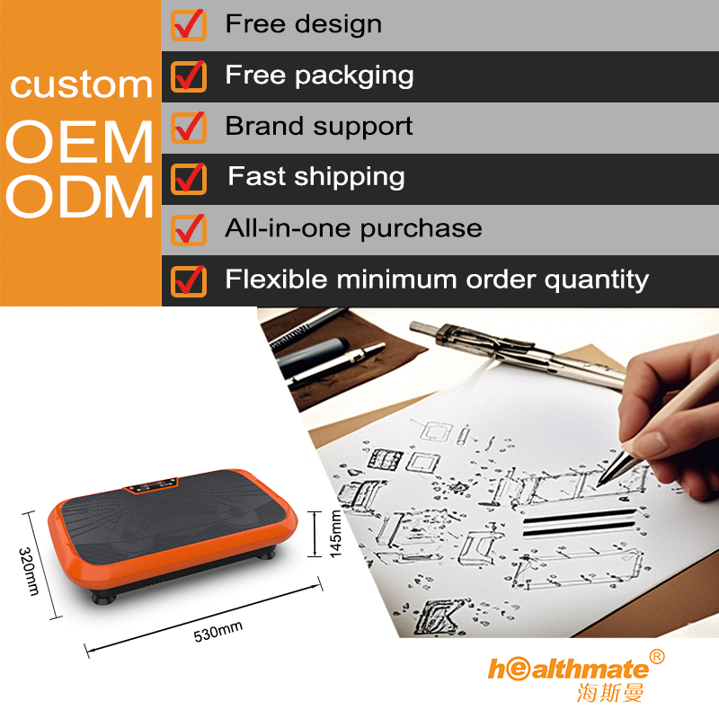 HSM Factory Remote Control Exercise Equipment for Home Workout Use Electromagnetic Vibration Platform with Elastic Rope