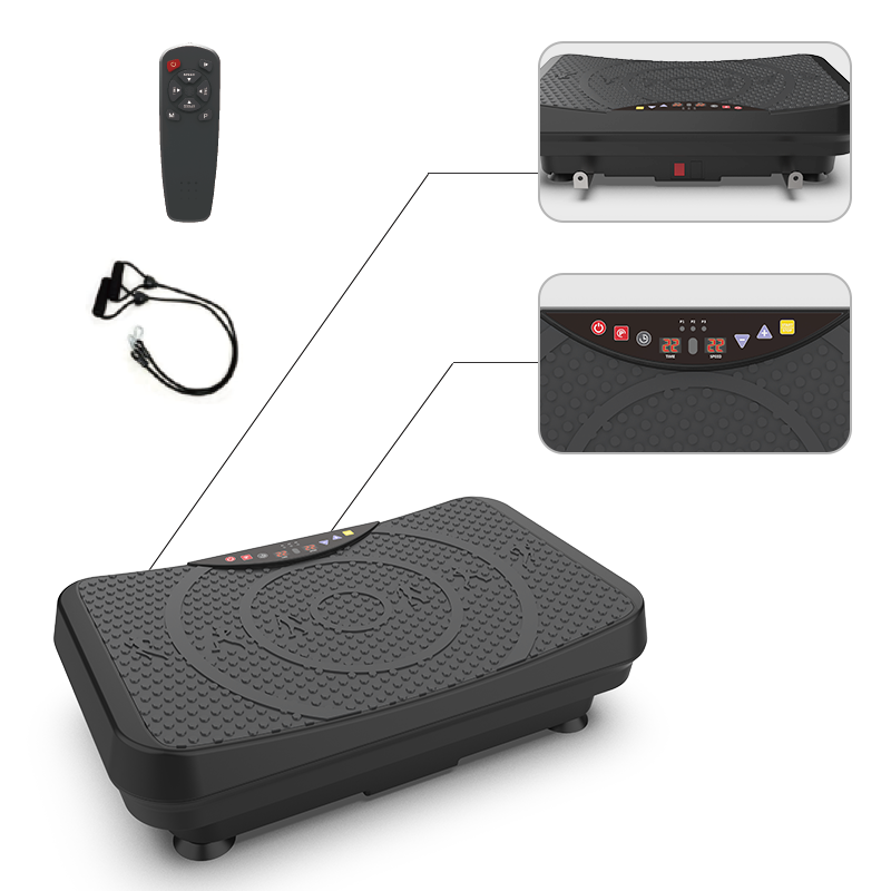 HSM Factory Exercise Equipment for Home Workout Use Electromagnetic Vibration Platform with Elastic Rope