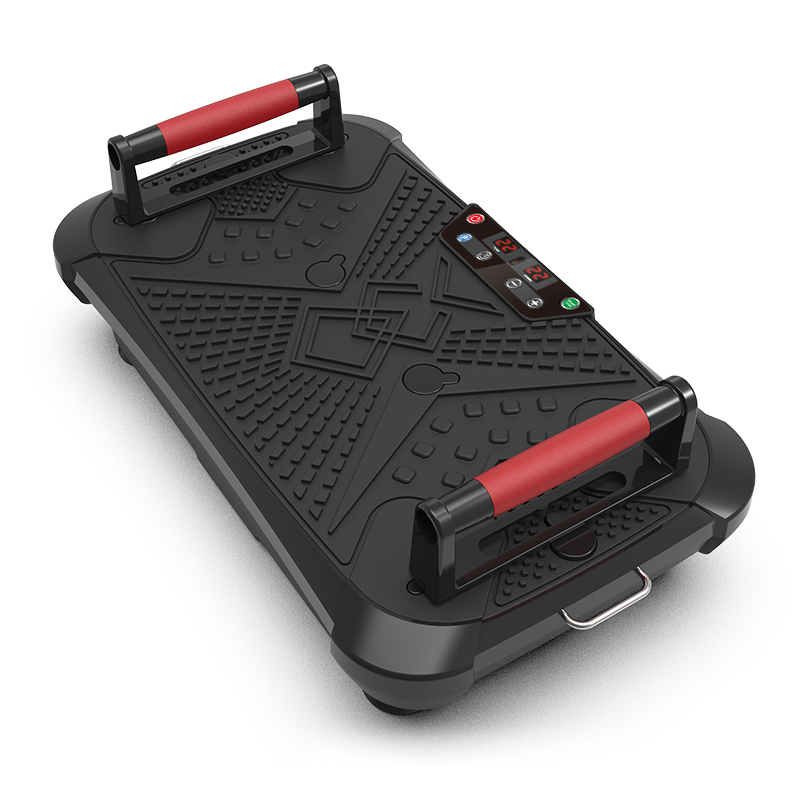 HSM 99 Levels Speed Adjustable Handle Grip Vibration Plate Machine Home Use Electromagnetic Fitness Platform with Elastic Rope