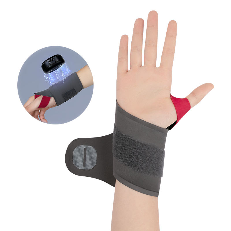Tech Love Usb Rechargeable Electric Heating Vibration Wrist Wrap Massage Belt Hot Compress Hand Massager Wireless Remote Control