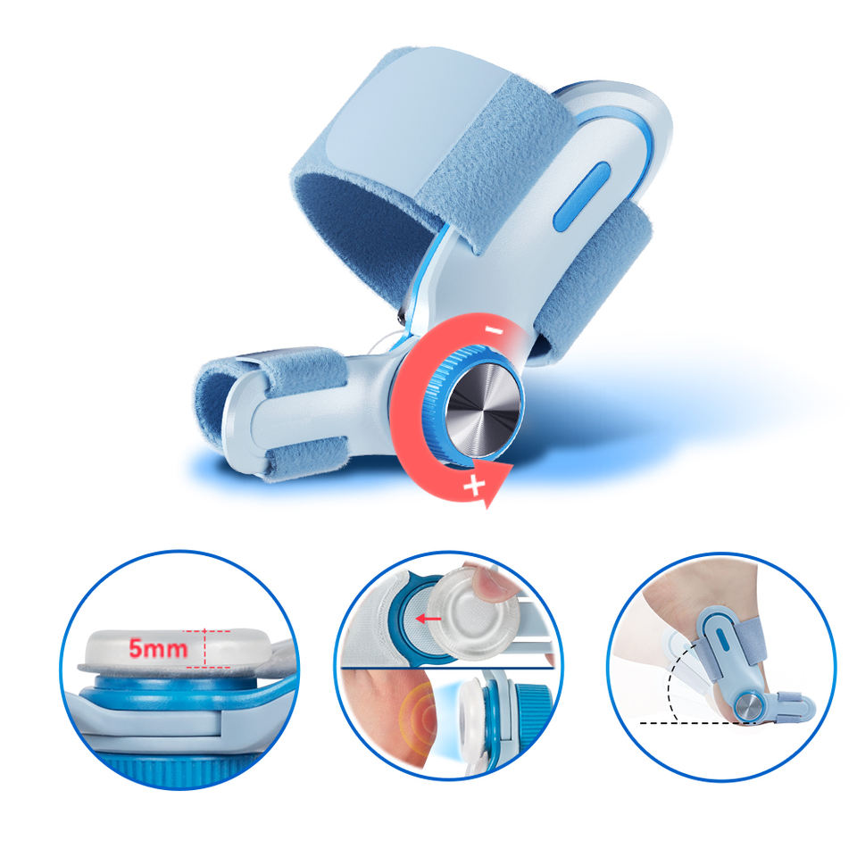 Orthopedic Toe Bunion Corrector with Adjustable Fixing and Toe Separator-Hallux Valgus Bunion Corrector