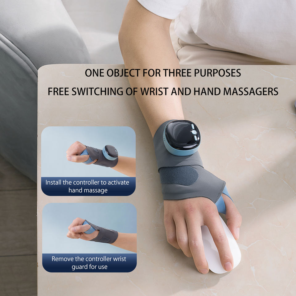 Portable Electric Massage Belt Wrist Wrap Infrared Heat Magnetic Therapy Hand Use 800mAh Battery Timing Control for Improved