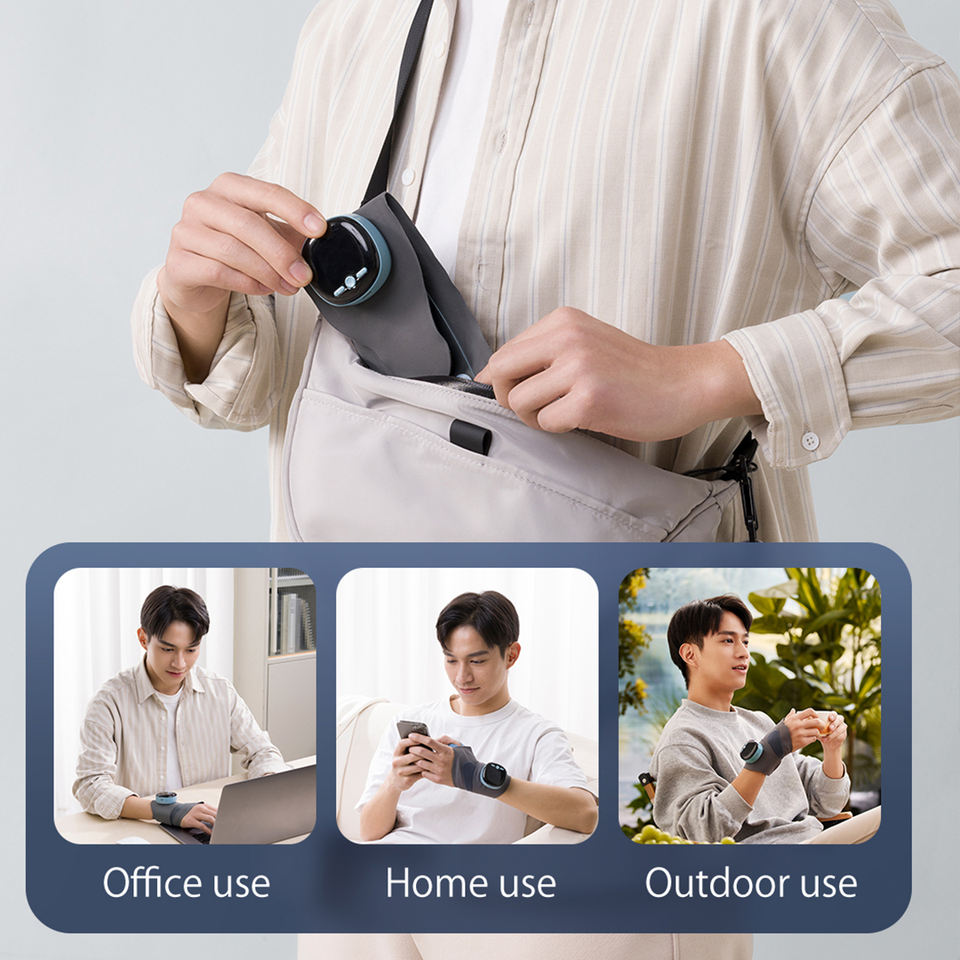 Portable Electric Massage Belt Wrist Wrap Infrared Heat Magnetic Therapy Hand Use 800mAh Battery Timing Control for Improved