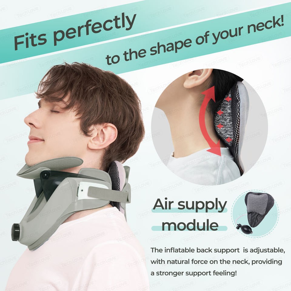 Tech Love Custom Adjustable Cervical Neck Traction Device Posture Correction Neck Brace Support