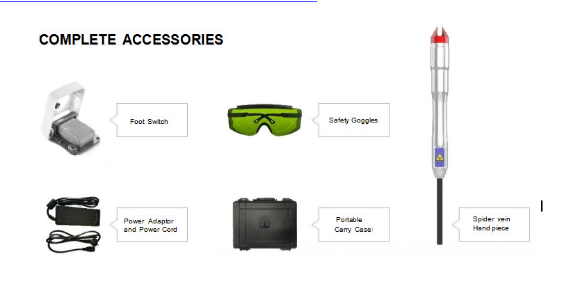 980nm/15w Spider Veins Removal Diode Therapy Laser for Vascular Lesions Telangiectasia Treatment