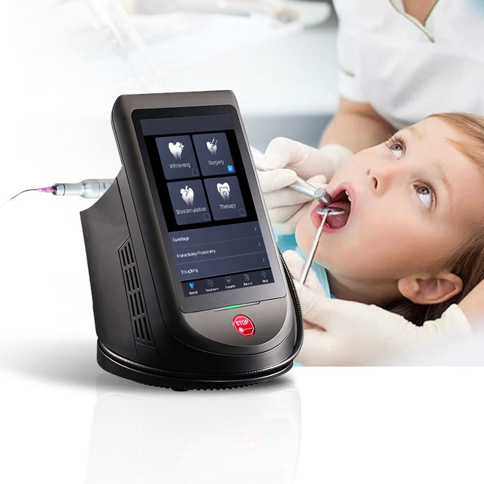 Portable Diode Dental Laser Machine 450nm 650nm 980nm for Oral Soft Tissue Surgery