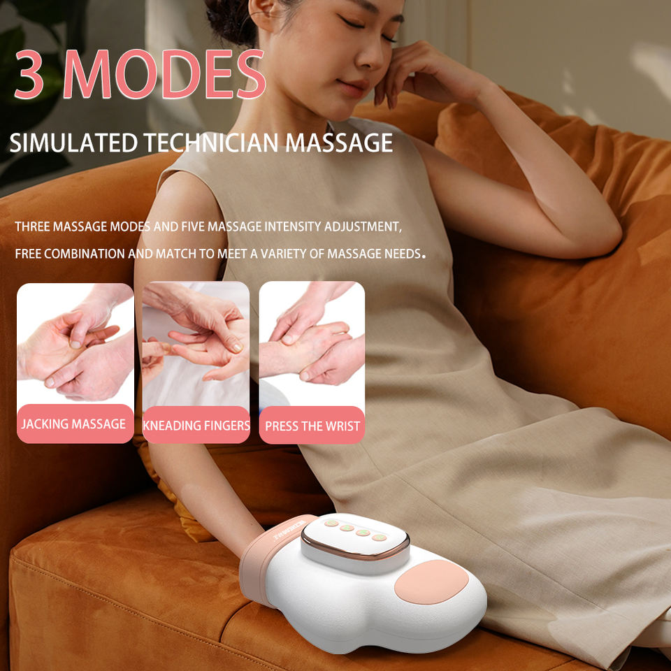 2025 New Wireless Electric Hand Massager with Heat Electric Palm Fingers Massage Product