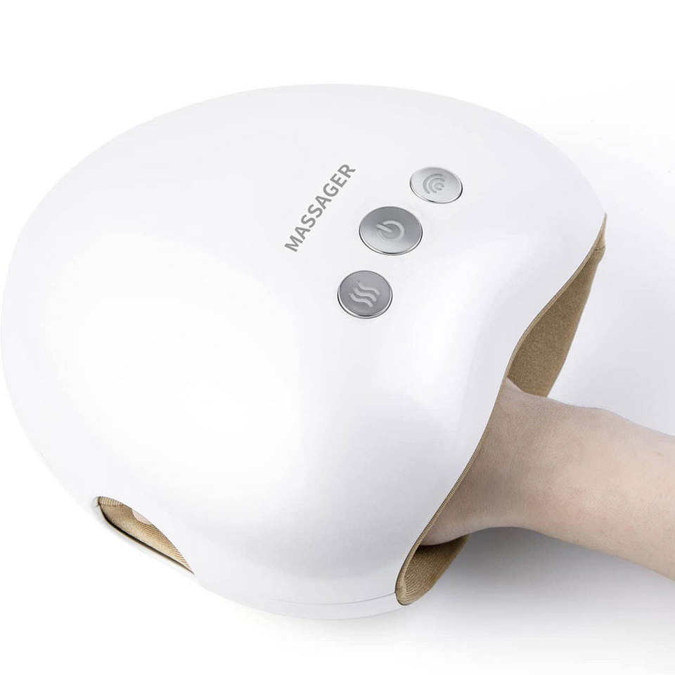 Electric Smart air Pressure Palm Hot Compress Five Finger Pain Deep Tissue Massager Hand Massager With Heat and Compression