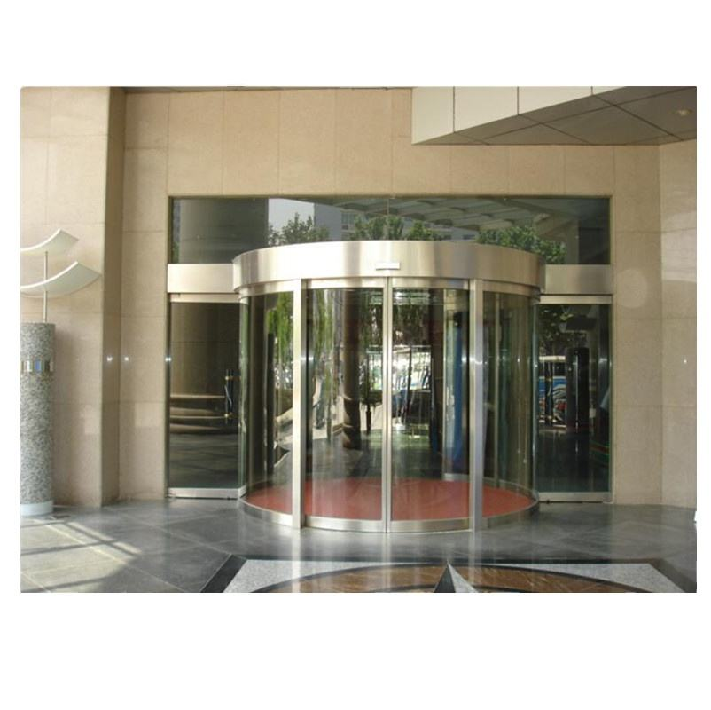 Turtech Business Building Automatic Curved Door Frame Circular Sliding Doors Curved Folding Door