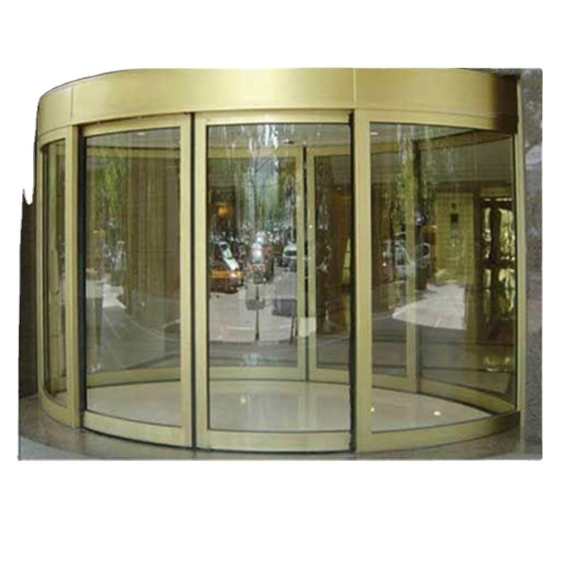 Turtech Business Building Automatic Curved Door Frame Circular Sliding Doors Curved Folding Door