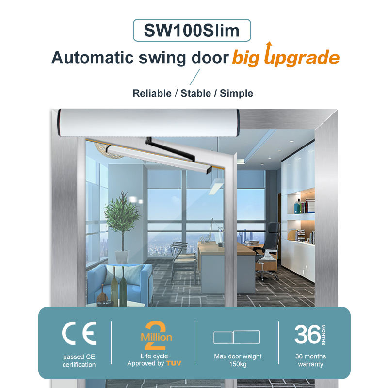 Turtech&Doortec SW100 SLIM Convenient Modern Home Intelligent Automatic Swing Door
