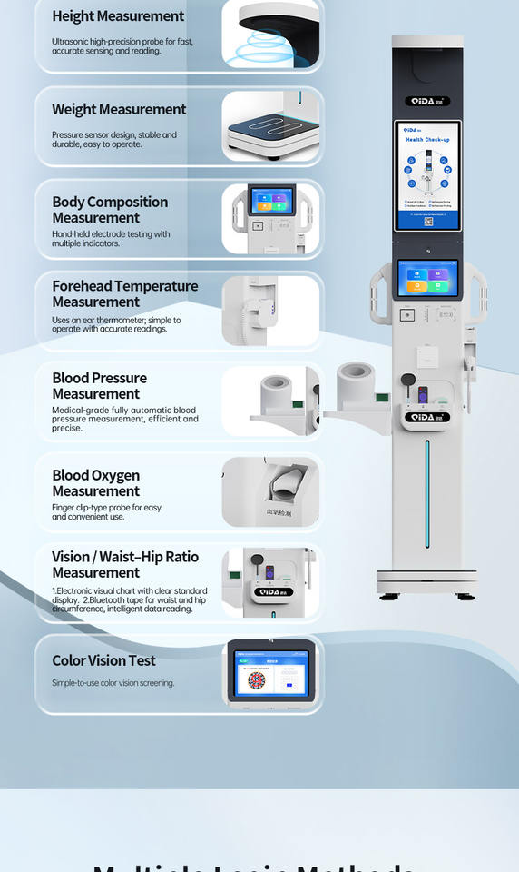 Ultrasonic Height and Weight Scale Multi-function Health Check-up Machine