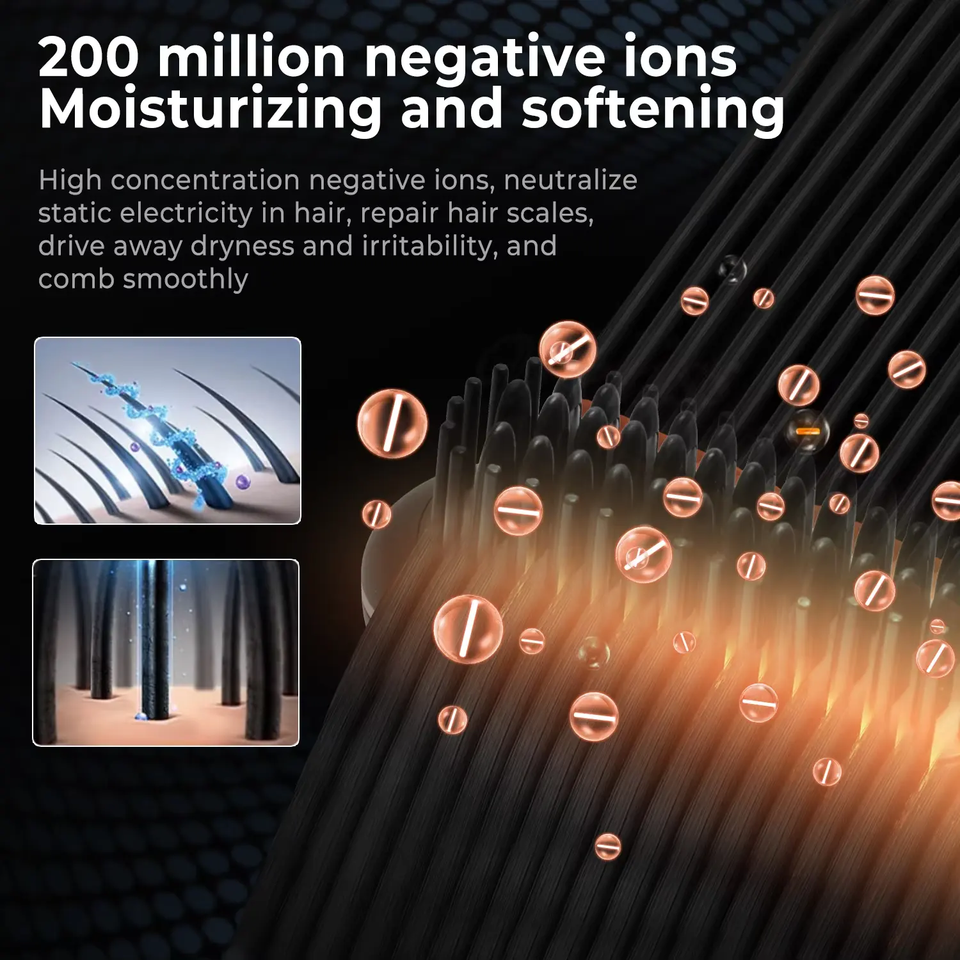 Phenitech Hot Comb Long Battery Life with USB Rechargeable Cordless Hair Straightener Brush Comb