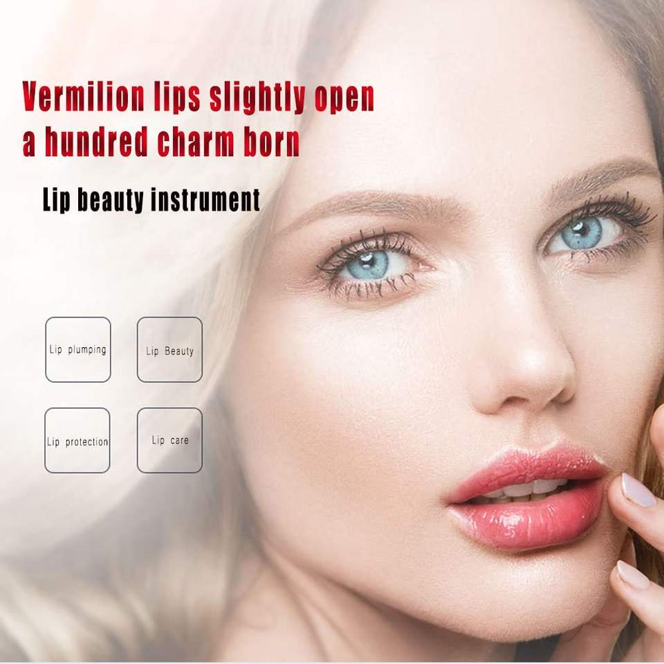 48 Red Light Lip Plumper Device Fuller Lips Enhancer Light Therapy Lip Care