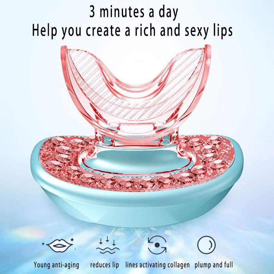 48 Red Light Lip Plumper Device Fuller Lips Enhancer Light Therapy Lip Care