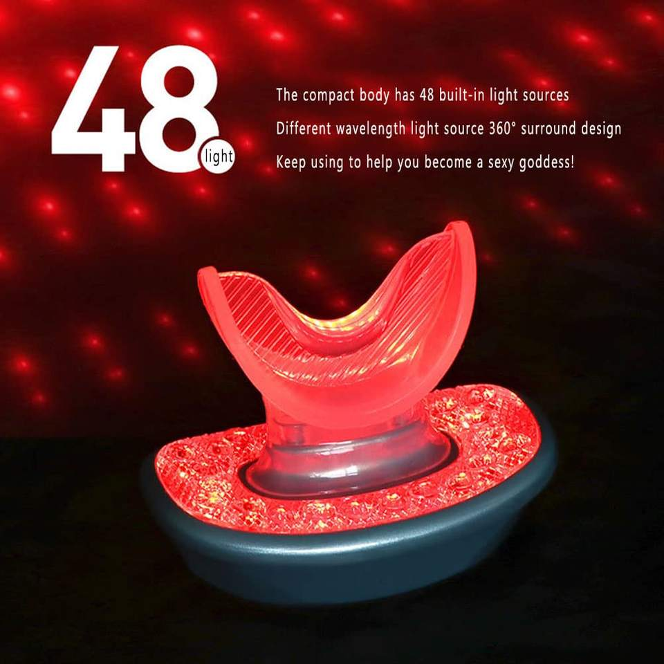 48 Red Light Lip Plumper Device Fuller Lips Enhancer Light Therapy Lip Care