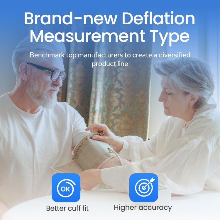 TRANSTEK Accurate Deflation Measurement Digital BP Machine Upper Arm BP Meter Smart Automatic Blood Pressure Monitor Tensiometer