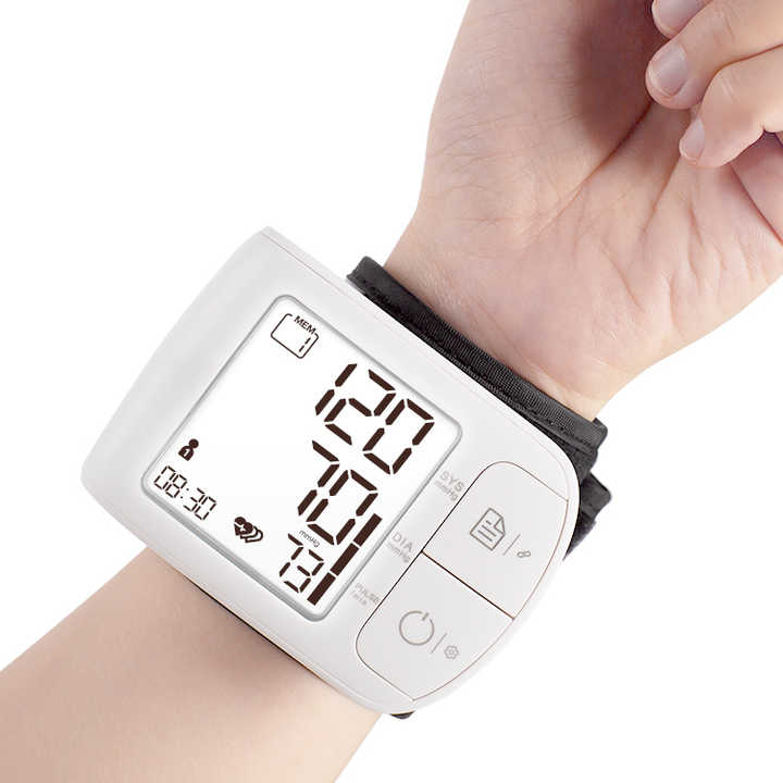 TRANSTEK Medical Wireless Electronic Wrist Tensiometer BP Machine Device Equipment Electric Power Source Blood Pressure Monitor