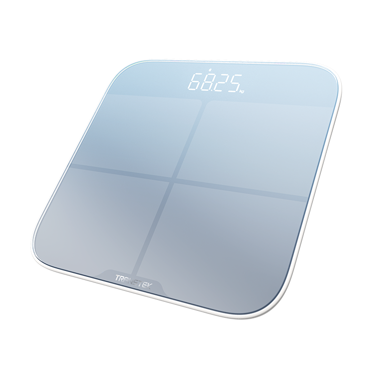 TRANSTEK Tempered Glass ITO Platform BMI Weighing Body Composition Analyzer Body Fat Monitor Smart Body Fat Scale with APP