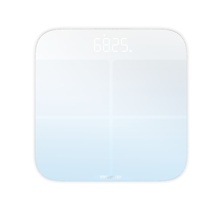 TRANSTEK Tempered Glass ITO Platform BMI Weighing Body Composition Analyzer Body Fat Monitor Smart Body Fat Scale with APP