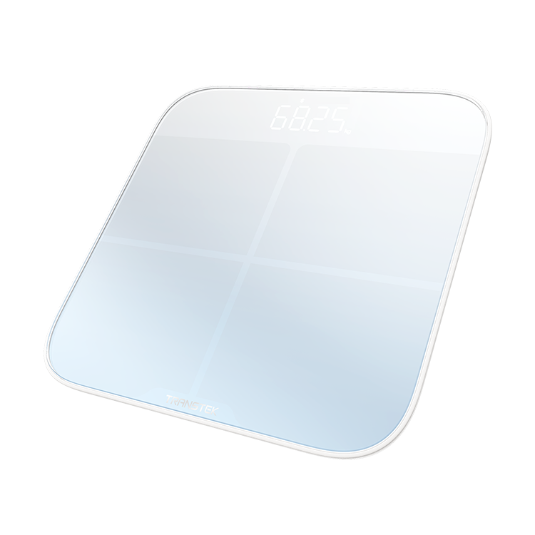 TRANSTEK Tempered Glass ITO Platform BMI Weighing Body Composition Analyzer Body Fat Monitor Smart Body Fat Scale with APP