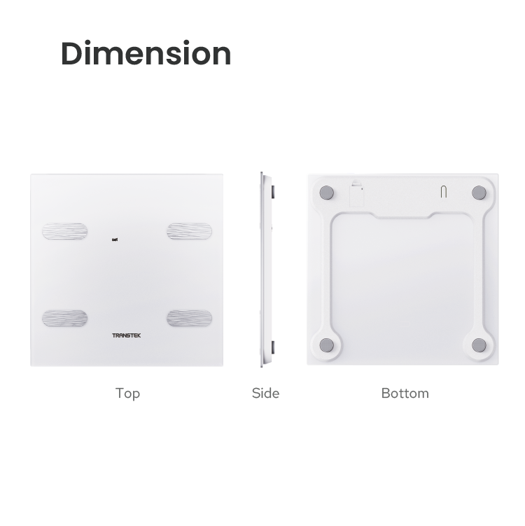 TRANSTEK 180kg Household Bathroom Scale Personal BMI Water Weight Measuring Machine Digital Body Fat Scale