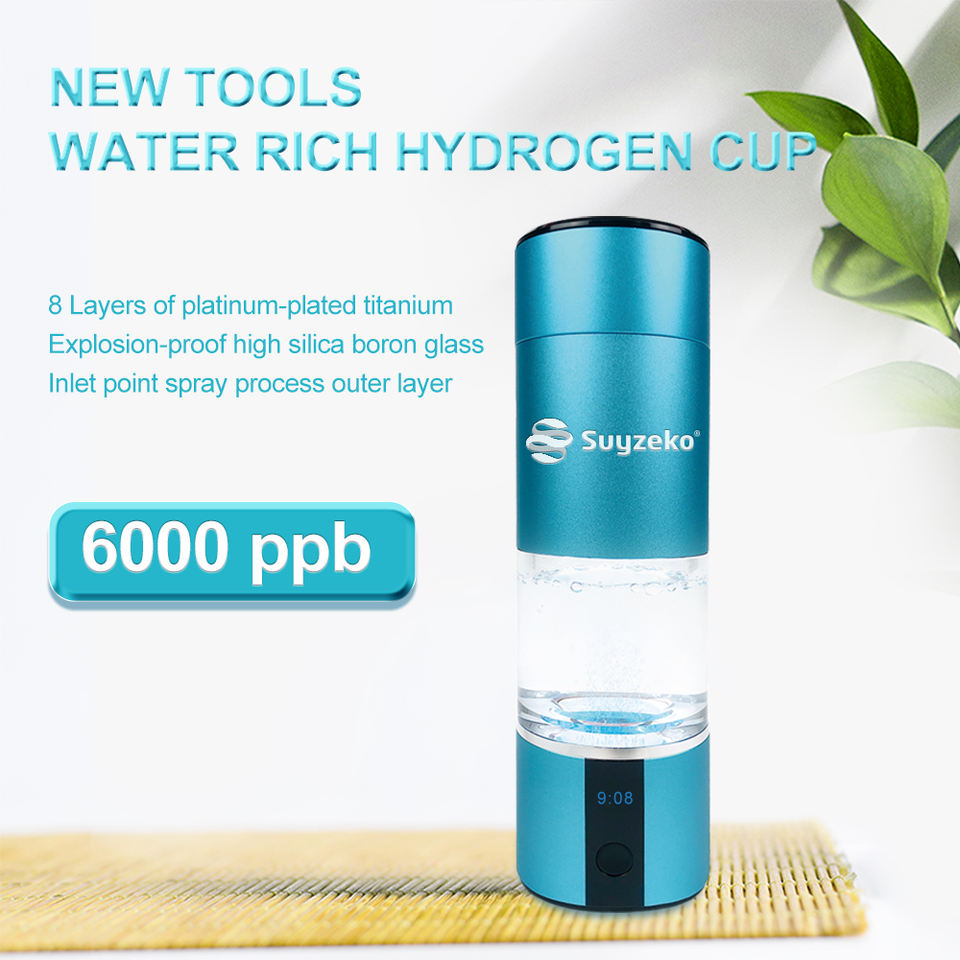 Hydrogen Rich Water Drinking Cup Hydrogen Production Machine Waterproof Rechargeable High Content 5000ppb