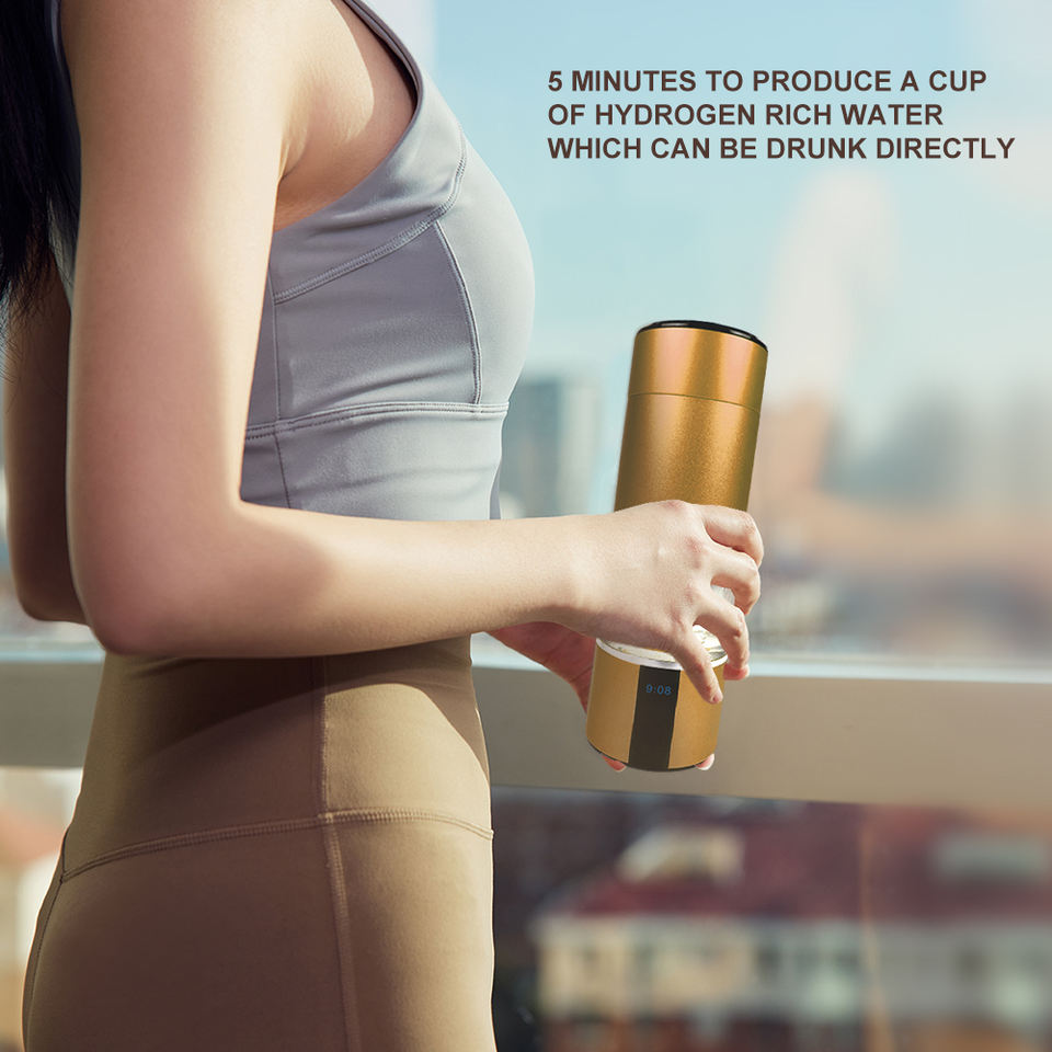 Hydrogen Rich Water Drinking Cup Hydrogen Production Machine Waterproof Rechargeable High Content 5000ppb