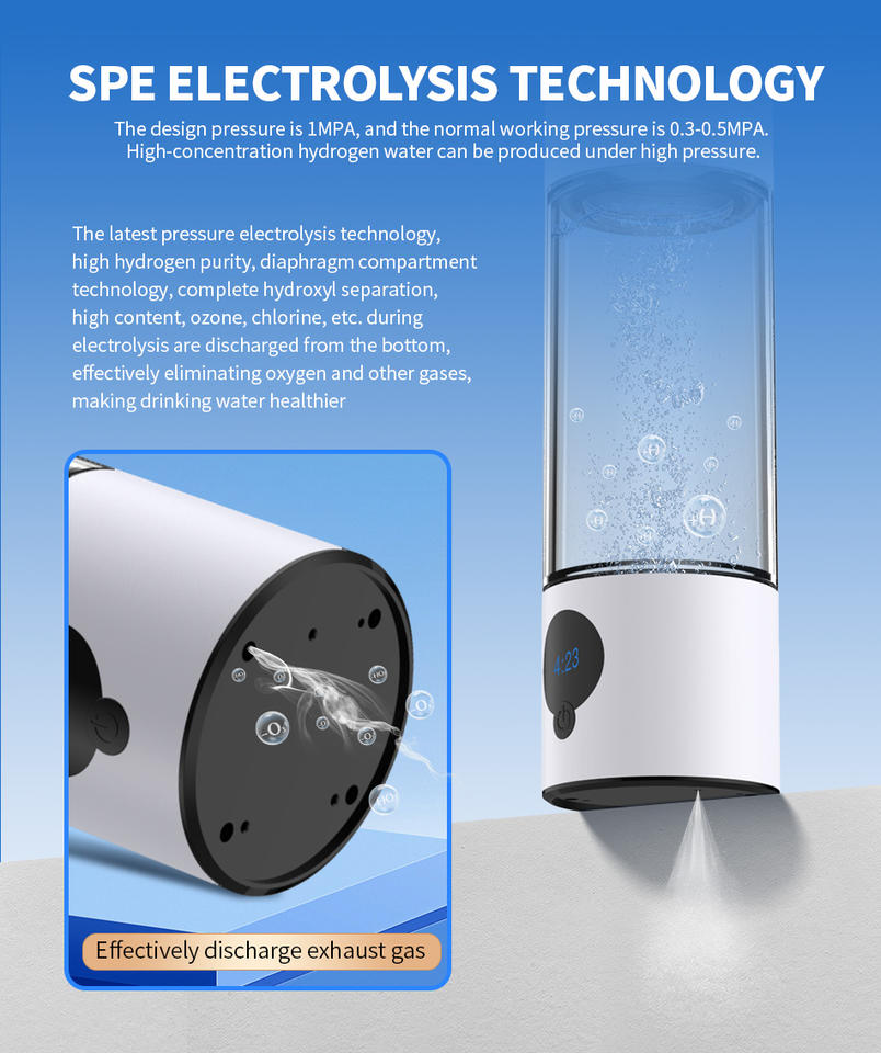 1 Minute Hydrogen Rich Water Cup 390ml Large Capacity OEM Customization High Concentration Healthcare Supply