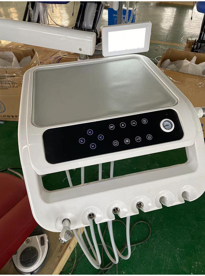 2025 New Electric Comprehensive Dental Treatment Chair with Metal Oral Table and Disinfection Machine