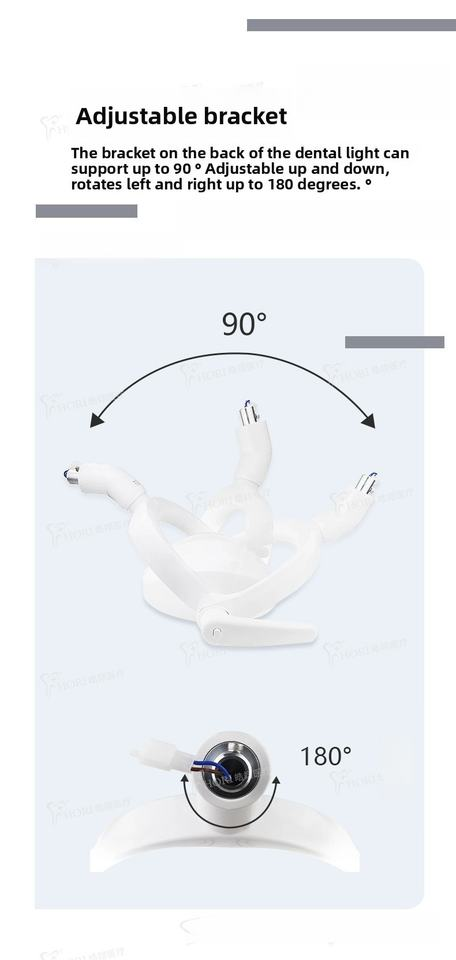 Dental Chair Accessory with LED Induction Surgical Lamp Cold & Warm Light Two-Color Six-Bead CE Certified Class II Plastic