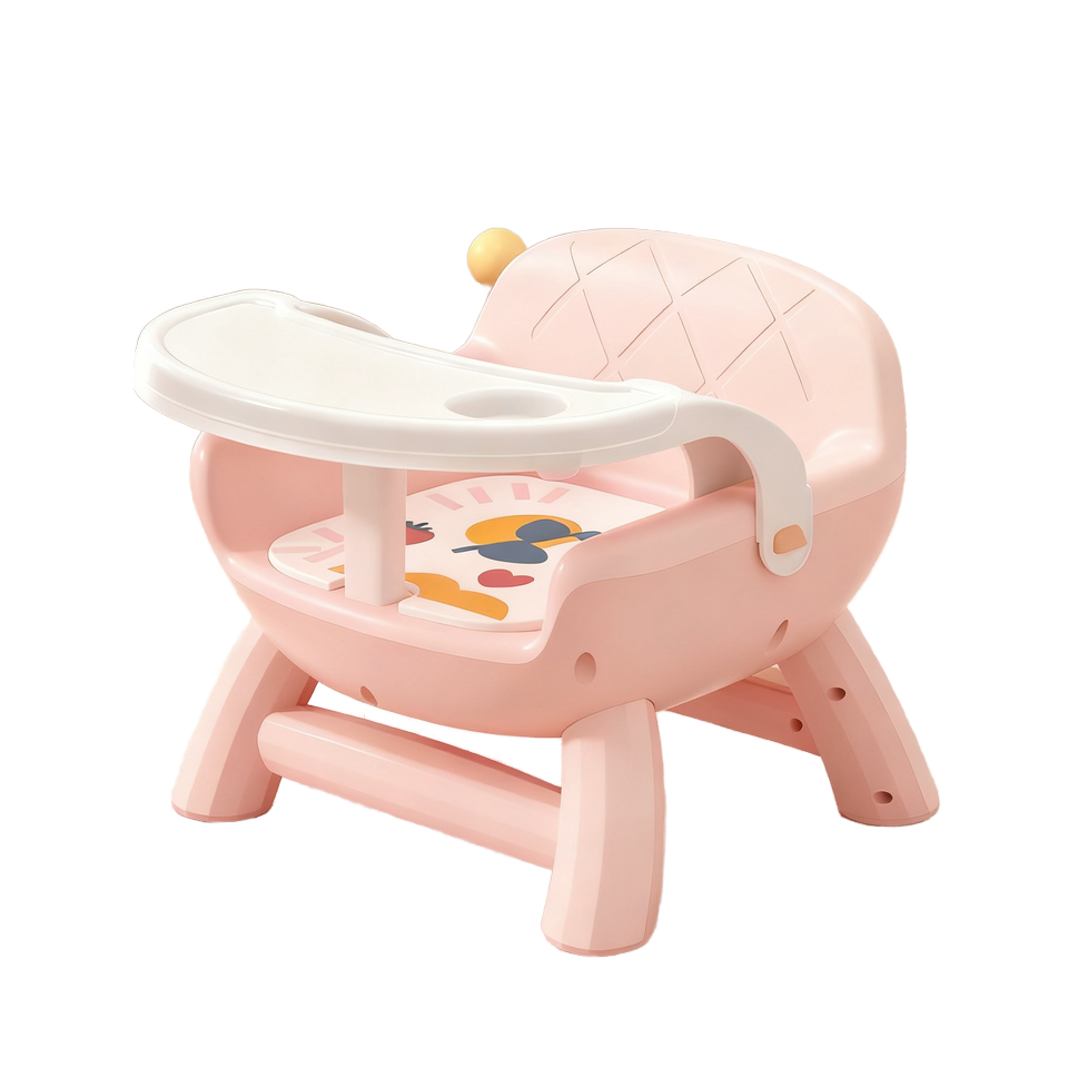 Children's Dining Chair, Multifunctional Baby Feeding Chair, Squeaky Chair with Backrest for Household Dining Use