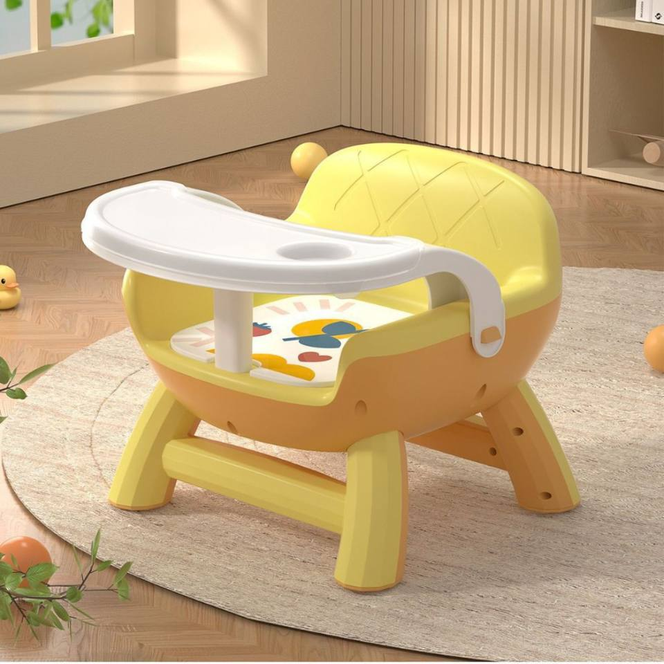 Children's Dining Chair, Multifunctional Baby Feeding Chair, Squeaky Chair with Backrest for Household Dining Use