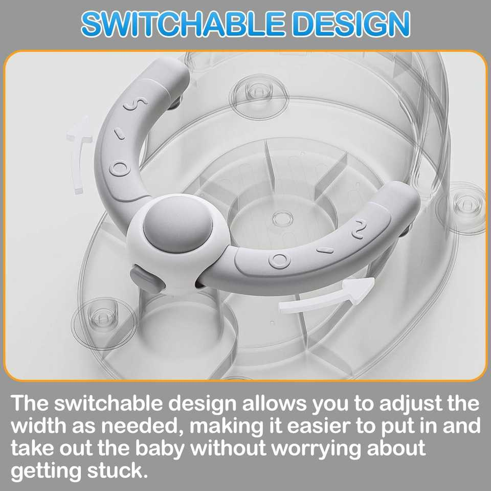 Baby Bath Seat for Babies 6 Months & Up, Non-Slip Toddler Bath Seat for Baby & Newborn