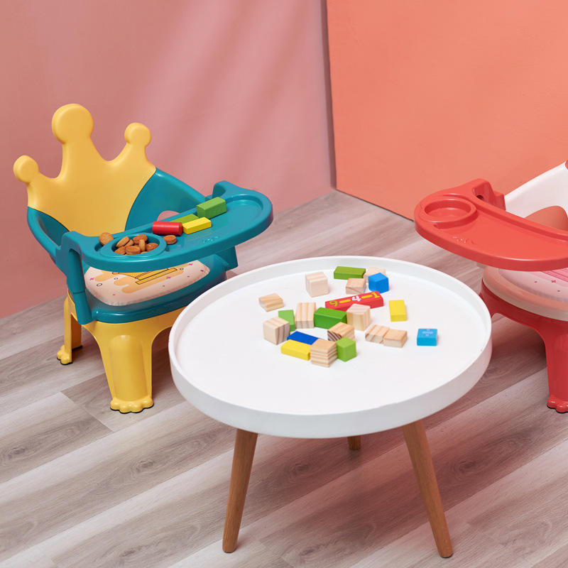 Children's High Chair Baby Chair Kindergarten Stool Fun Seat with Sound Backrest Squeaky Chair Small Dining Chair