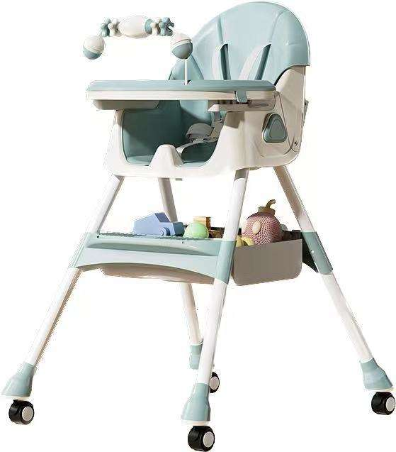 Plastic Foldable Baby High Chair with Safety Features for Infants 6-12 Months
