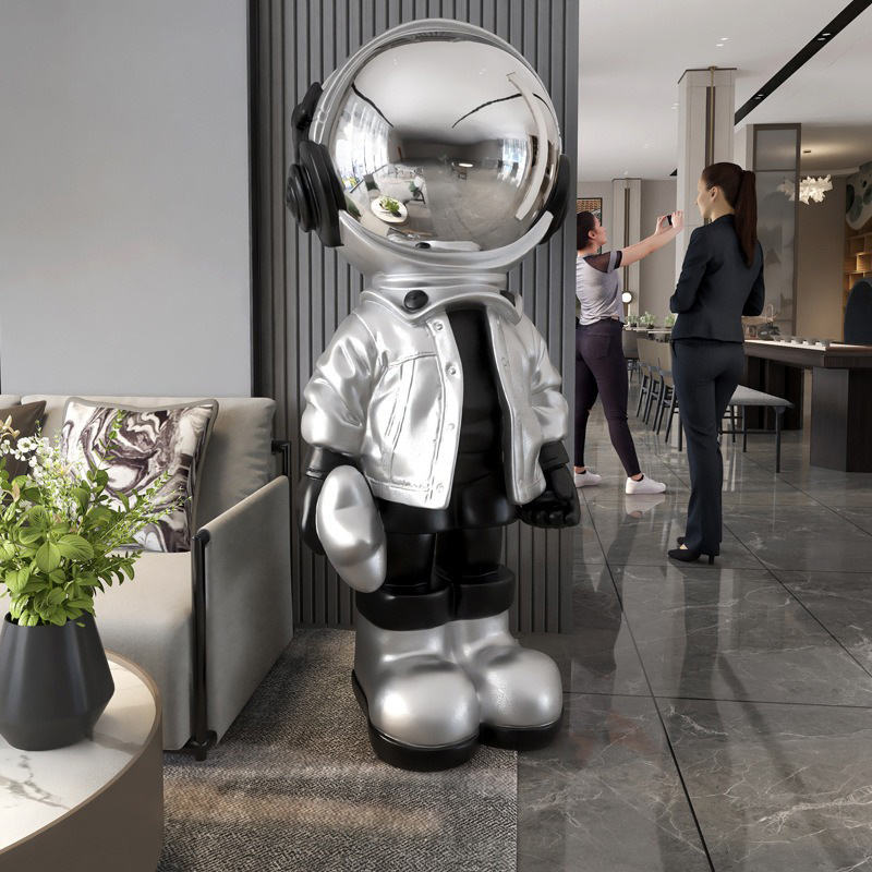 Store Opening Welcome Arts Resin Astronaut Sculpture Home Decor Interior Decoration for Mall Handmade Resin Crafts Gifts