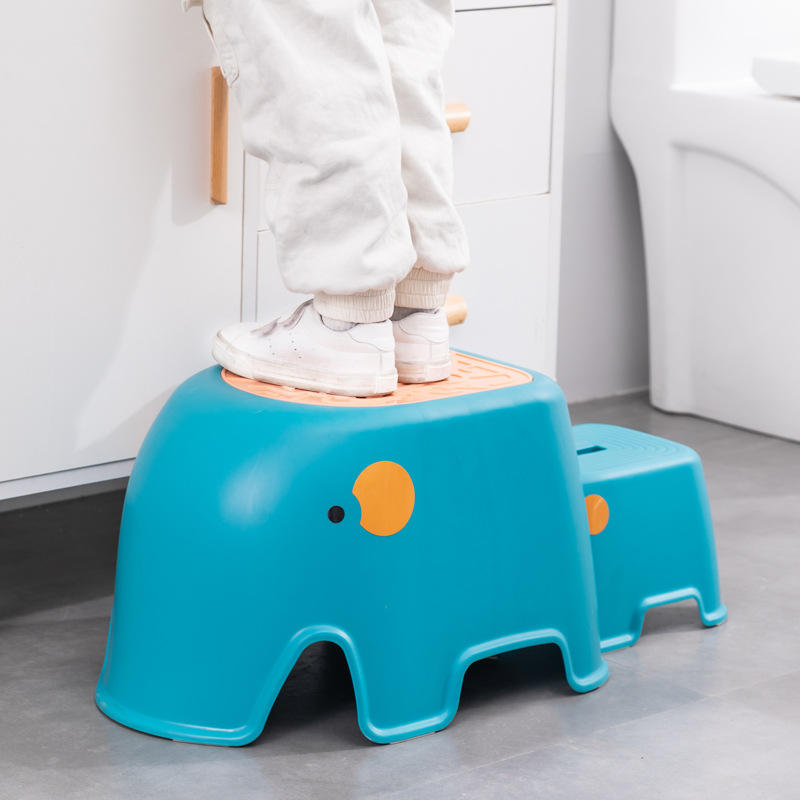 Children's Cartoon Pattern Plastic Hand-Washing and Face-Washing Double-Layer Step Stool Footrest Combination