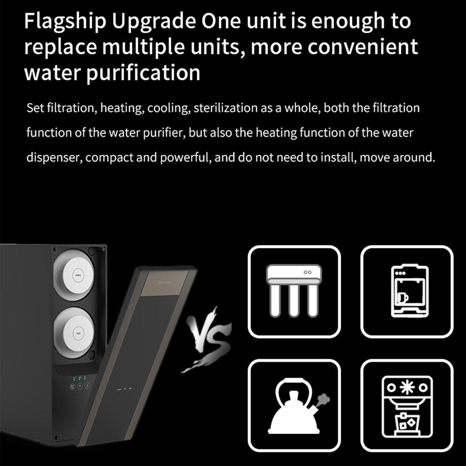 OLANSI W10 Boiling Hot and Cold Water Faucet Drinking Desktop Water Dispenser RO Automatic Under Sink Water Dispenser